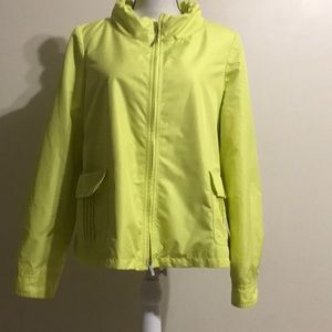 Armani windbreaker lime green cuffed pockets zipy